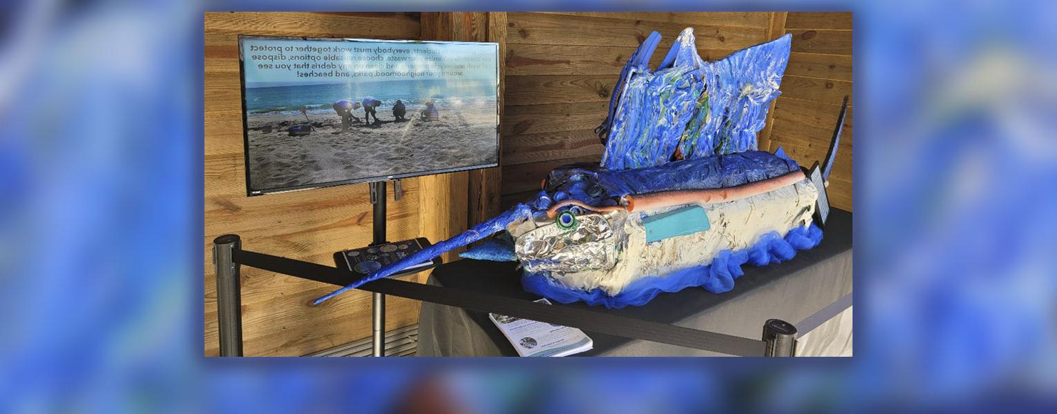 Marine Debris Art swordfish